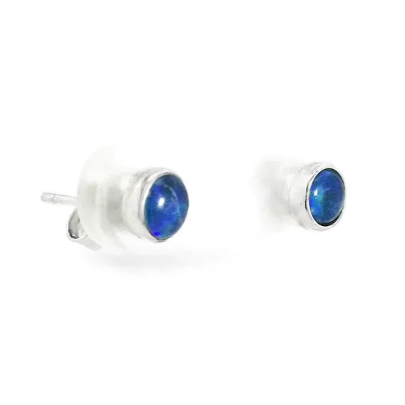 Australian Opal Triplet Earrings set in Sterling Silver Australian Opal Cutters Earrings Australian Opal Triplet Earrings set in Sterling Silver Australian Opal Cutters Earrings