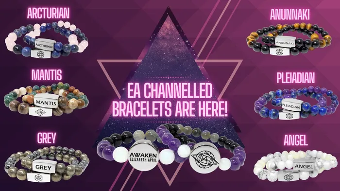 Bracelets 10mm Elizabeth April Channeled Mantis Sacred Geometry Limited Edition Cosmic Species Stretch Bracelet Lily Rose Jewelry Co
