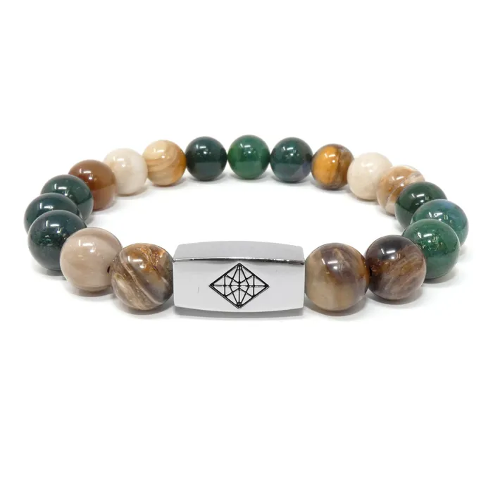 Bracelets 10mm Elizabeth April Channeled Mantis Sacred Geometry Limited Edition Cosmic Species Stretch Bracelet Lily Rose Jewelry Co