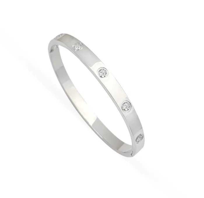 Bracelets CARRIE SILVER DIAMOND CUFF BRACELET Mai Dsire
