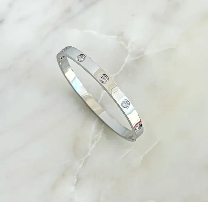 Bracelets CARRIE SILVER DIAMOND CUFF BRACELET Mai Dsire