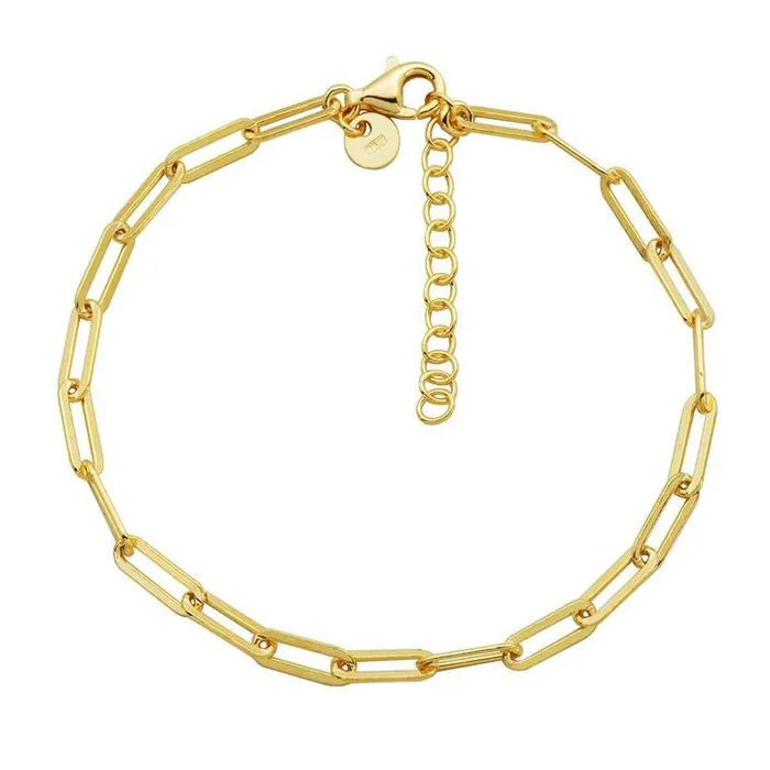 Bracelets Charles Garnier SS Yellow Gold Plated Paperclip Bracelet SI1834