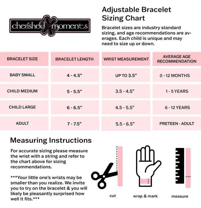 Bracelets Cherished Moments Sterling Silver Pink Pearl and Stardust Bracelet for Kids Toddlers and Girls