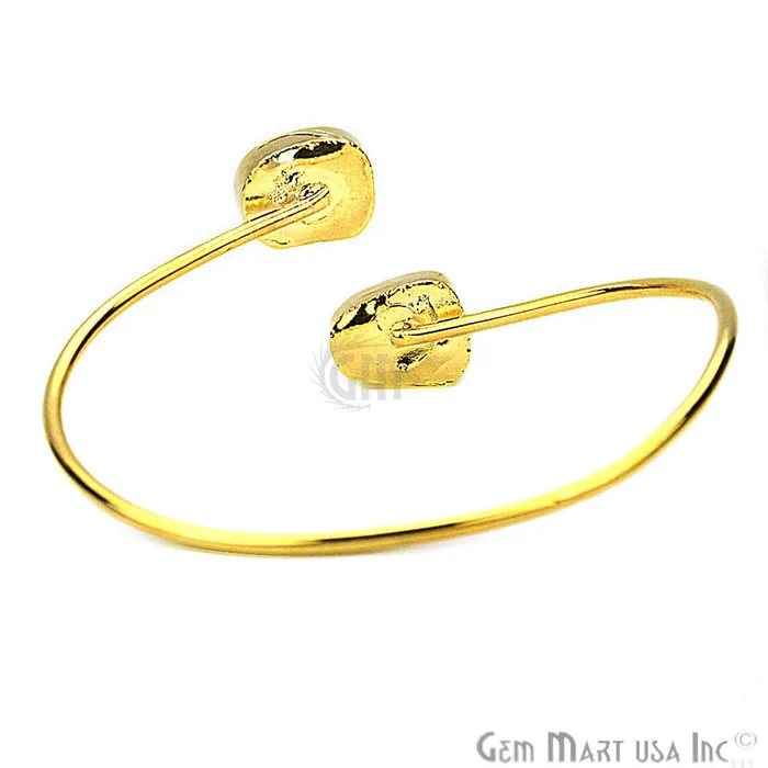 Bracelets Elegant Adjustable Double Druzy Gemstone Stacking Bangle Bracelet GemMartUSA