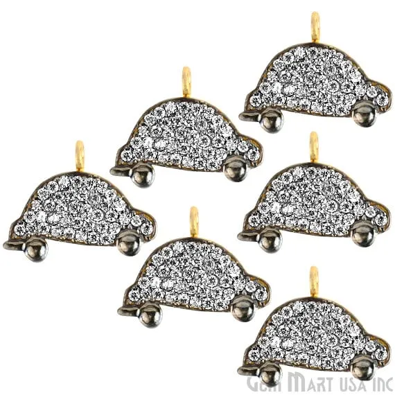 Bracelets GemmartUSA Car Charms Diamond CZ Pave Gold Plated Charm for Bracelet Pendants Necklace CHWS40070 Bracelets GemmartUSA Car Charms Diamond CZ Pave Gold Plated Charm for Bracelet Pendants Necklace CHWS40070
