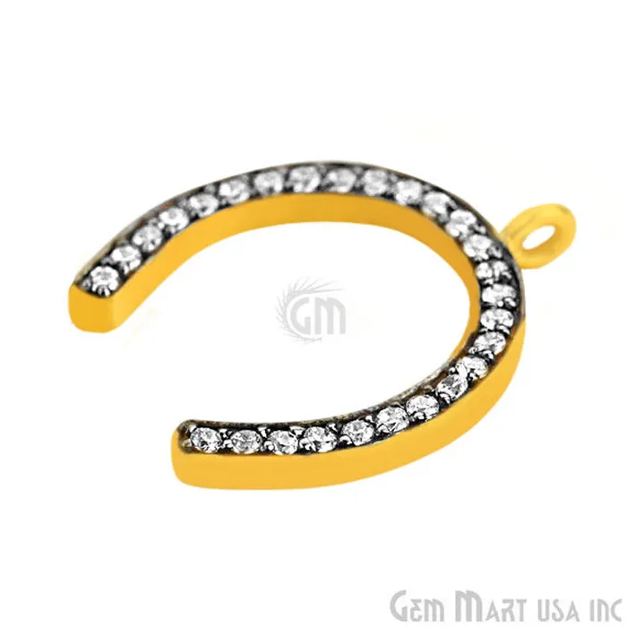 Bracelets Horseshoe CZ Pave Gold Vermeil Charm for Bracelet Pendants GemmartUSA Bracelets Horseshoe CZ Pave Gold Vermeil Charm for Bracelet Pendants GemmartUSA