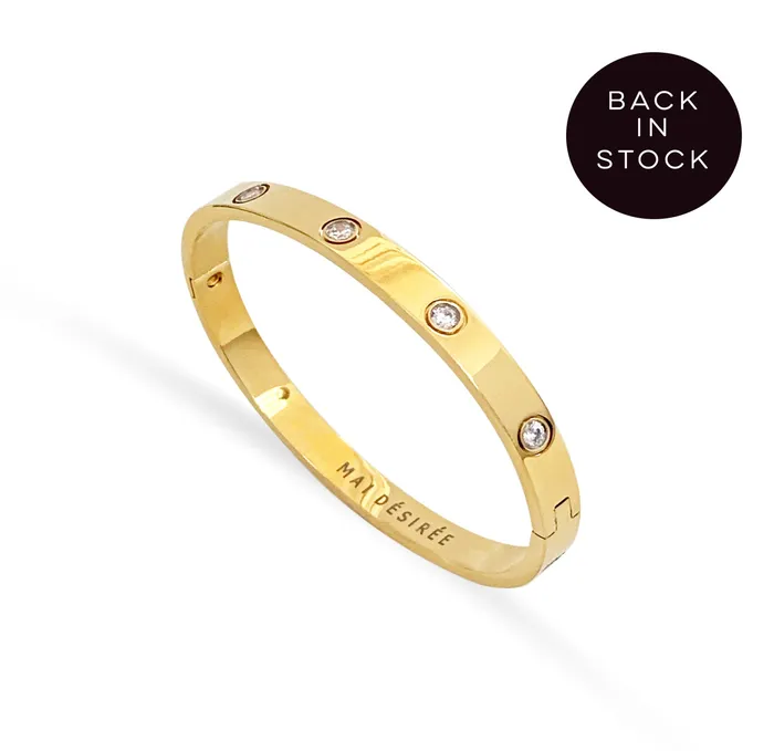 Bracelets Mai Dsire CARRIE GOLD DIAMOND CUFF BRACELET