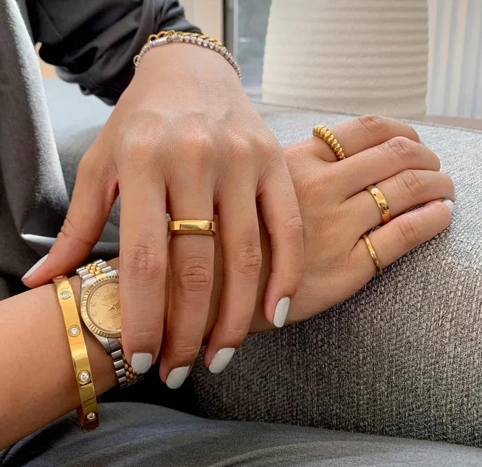 Bracelets Mai Dsire CARRIE GOLD DIAMOND CUFF BRACELET