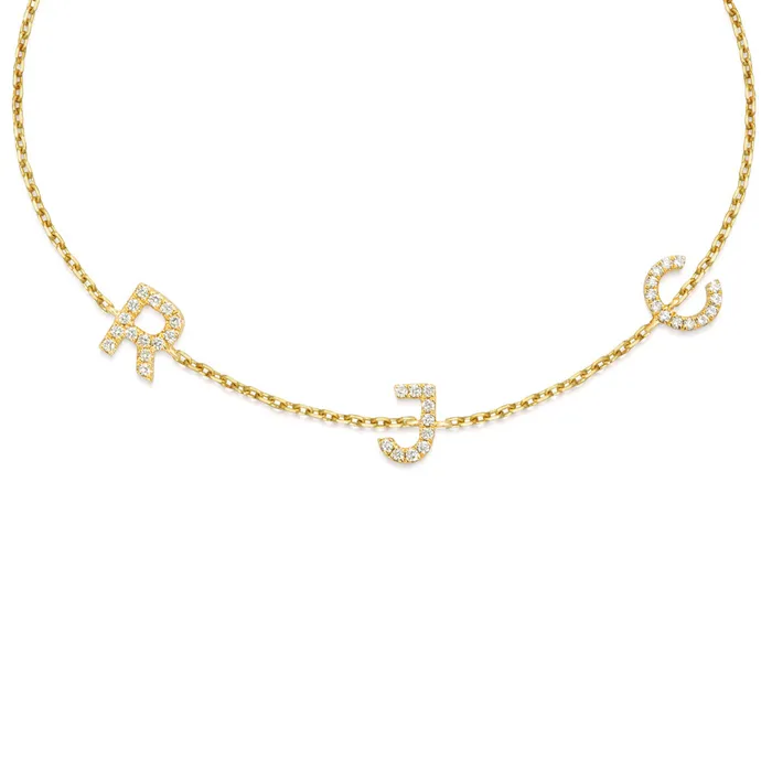 Bracelets MINI TRIPLE DIAMOND INITIAL BRACELET LEO MATHILD