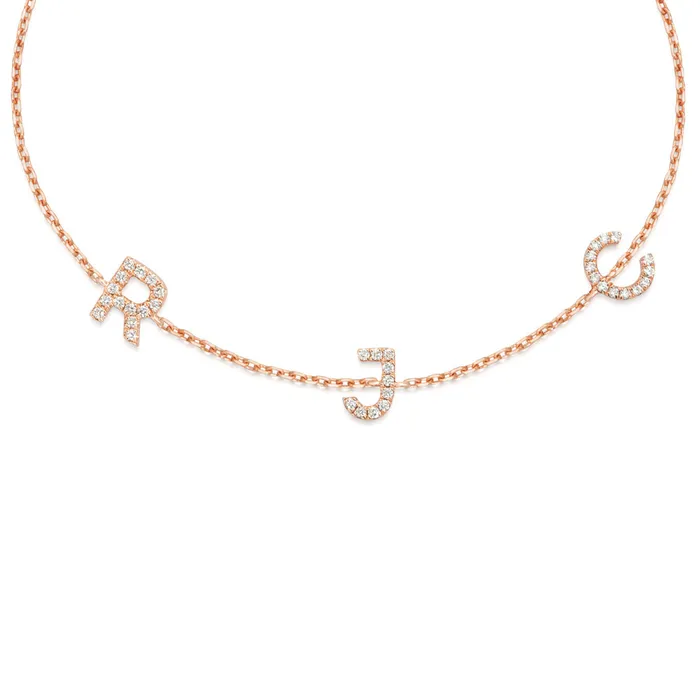 Bracelets MINI TRIPLE DIAMOND INITIAL BRACELET LEO MATHILD