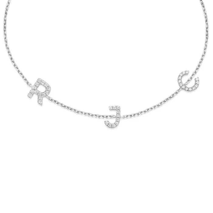 Bracelets MINI TRIPLE DIAMOND INITIAL BRACELET LEO MATHILD