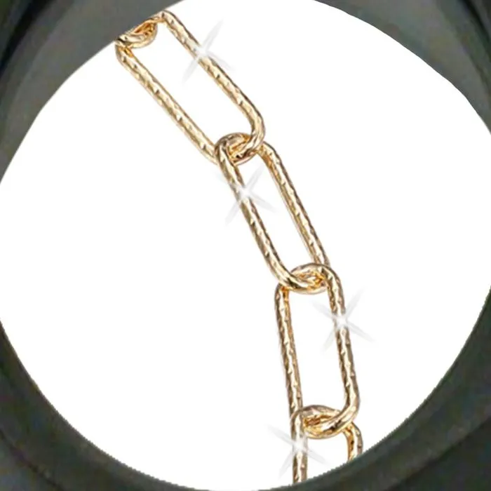 Bracelets SS Yellow Gold Plated Diamond Cut Paperclip Bracelet SI1113 Charles Garnier Bracelets SS Yellow Gold Plated Diamond Cut Paperclip Bracelet SI1113 Charles Garnier