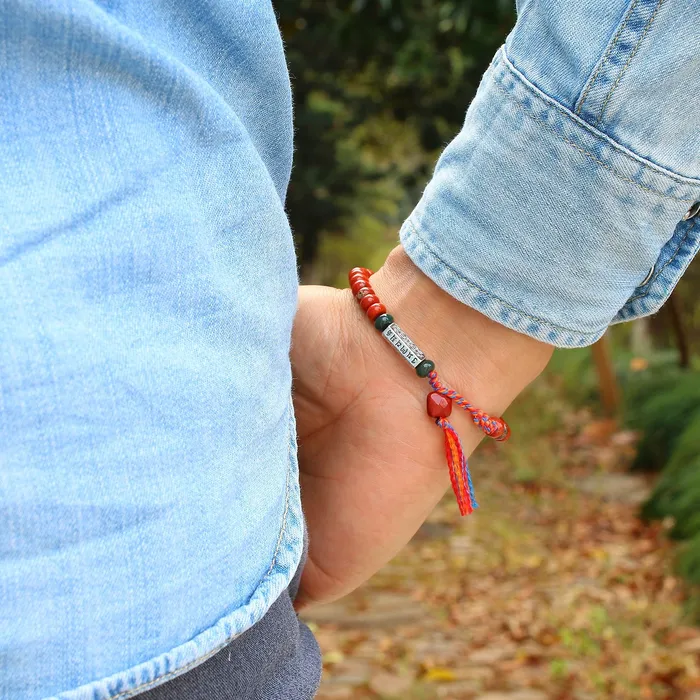 Bracelets YMORL Official Store Tibetan Red Jasper Bracelet