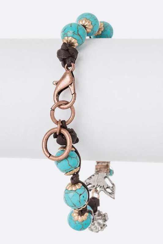 Brave Turquoise Beads Bracelet Online Only LA Jewelry Plaza Bracelets Brave Turquoise Beads Bracelet Online Only LA Jewelry Plaza Bracelets