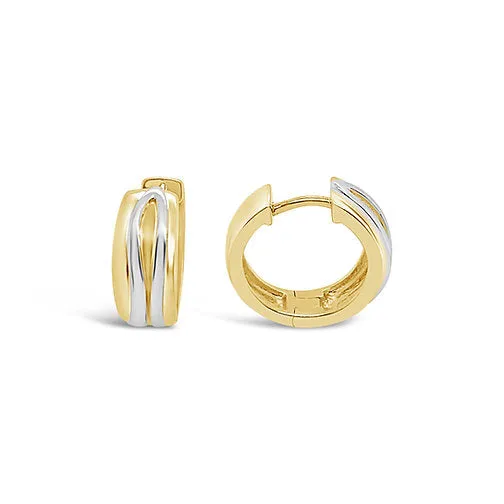 Breunig 14k Two Tone Huggie Hoop Earrings I7995 Earrings