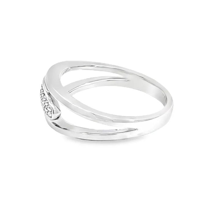 Breuning 14k Gold Double Pear Shaped Pave Diamond Ring Rings
