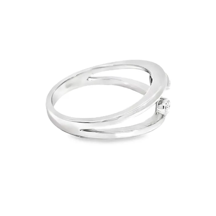 Breuning 14k Gold Double Pear Shaped Pave Diamond Ring Rings