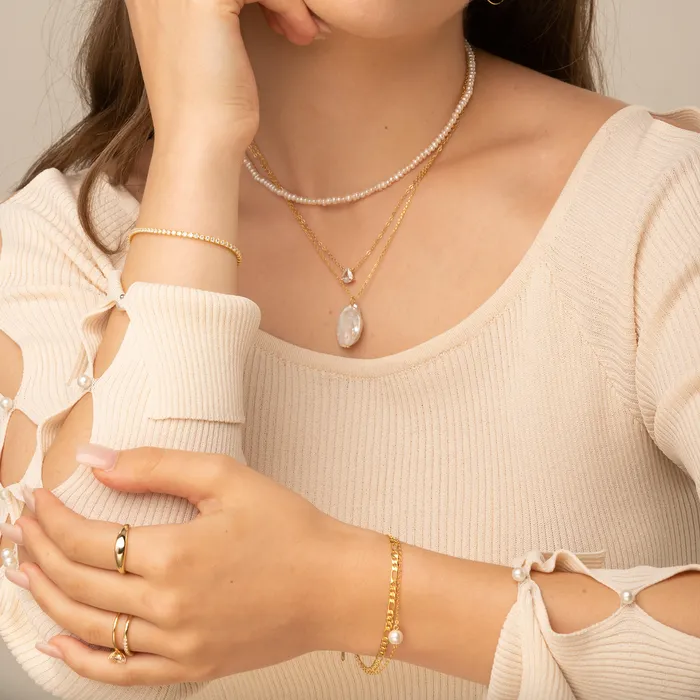 Camile Stone Bracelets Classic Freshwater Pearl Bracelet Camile Stone Bracelets Classic Freshwater Pearl Bracelet