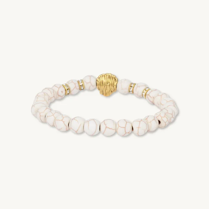 Camile Stone Bracelets Gold Lion Marble Tiger Eye Beaded Bracelet
