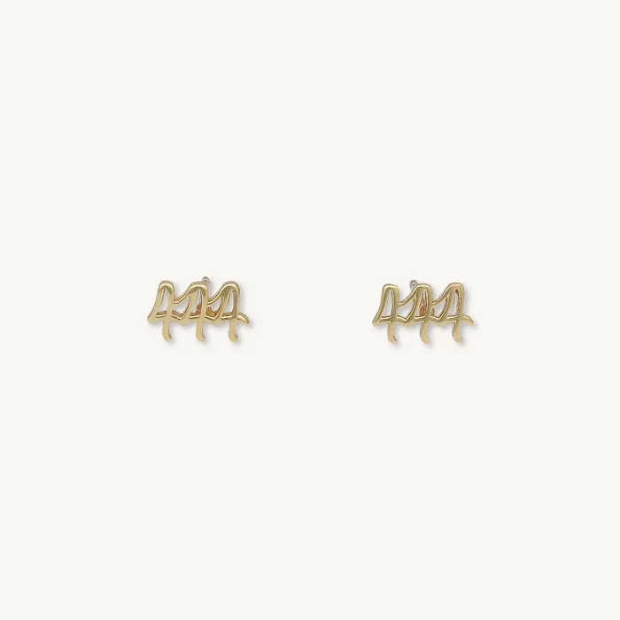 Camile Stone Earrings 444 Angel Number Earrings