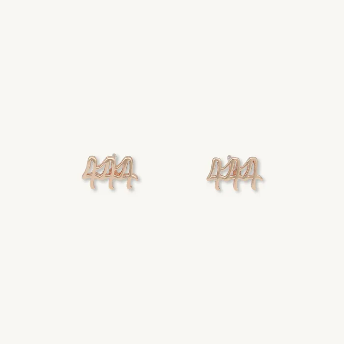 Camile Stone Earrings 444 Angel Number Earrings Camile Stone Earrings 444 Angel Number Earrings