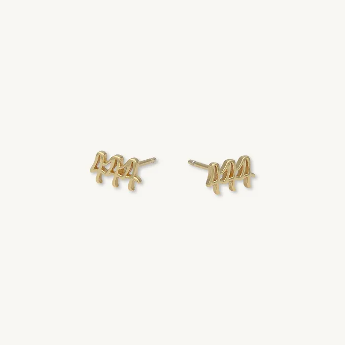 Camile Stone Earrings 444 Angel Number Earrings Camile Stone Earrings 444 Angel Number Earrings