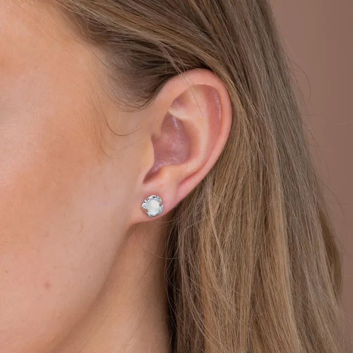 Camile Stone Earrings Moonstone Stud Earrings Camile Stone Earrings Moonstone Stud Earrings