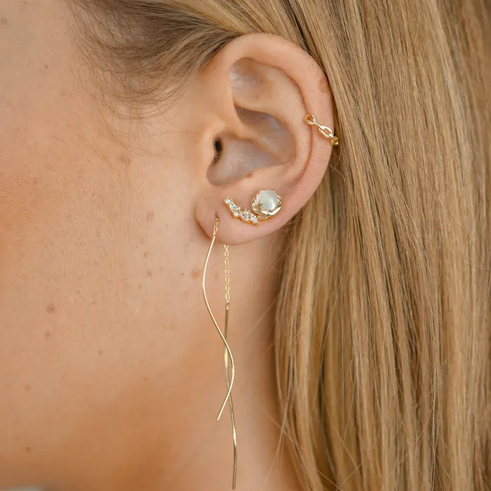 Camile Stone Earrings Moonstone Stud Earrings Camile Stone Earrings Moonstone Stud Earrings