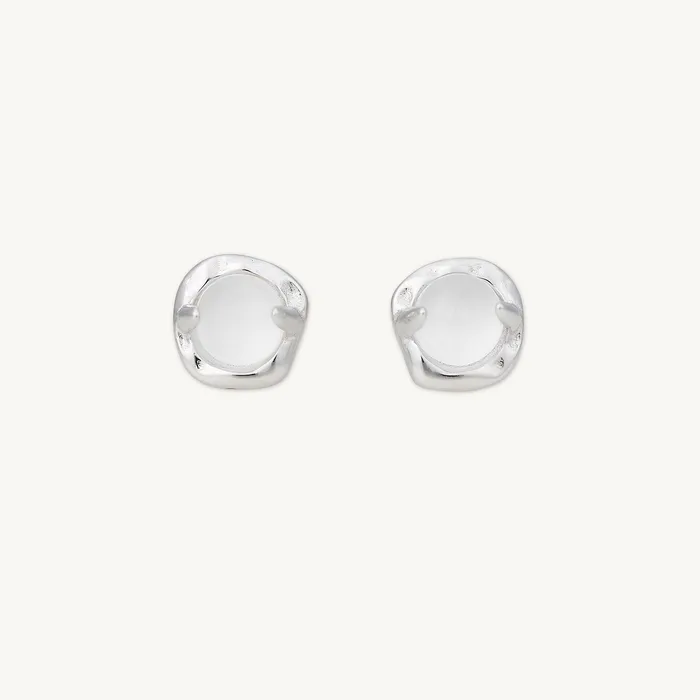 Camile Stone Earrings Moonstone Stud Earrings Camile Stone Earrings Moonstone Stud Earrings