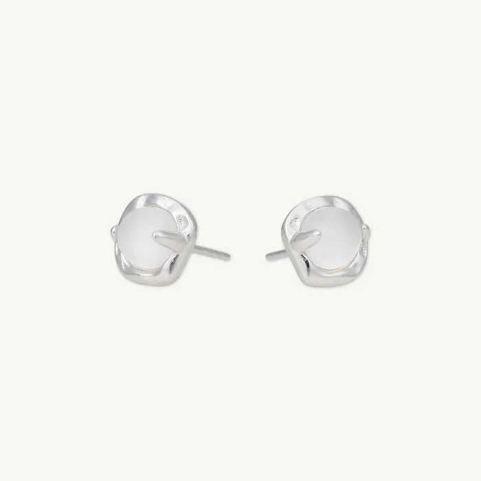 Camile Stone Earrings Moonstone Stud Earrings Camile Stone Earrings Moonstone Stud Earrings