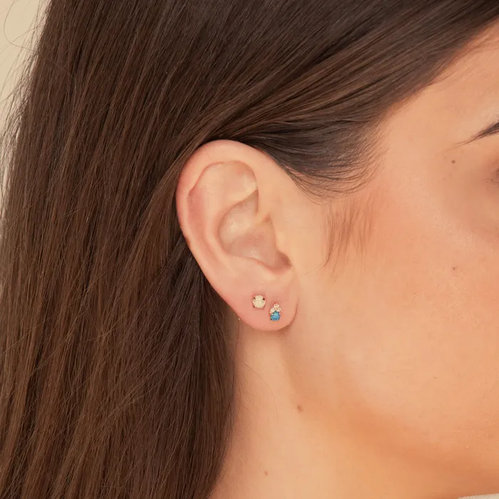 Camile Stone Earrings Opal Gemstone Stud Earrings