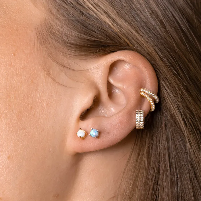 Camile Stone Earrings Opal Gemstone Stud Earrings