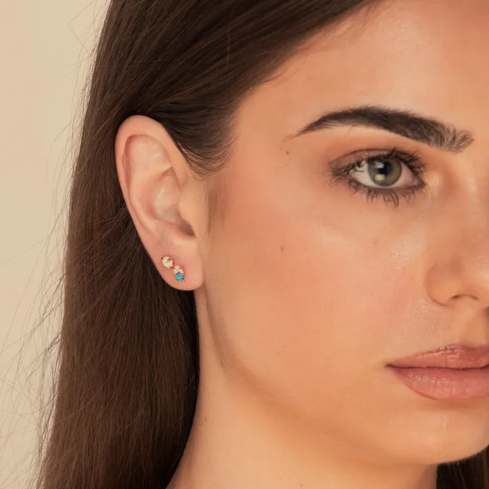 Camile Stone Earrings Opal Gemstone Stud Earrings