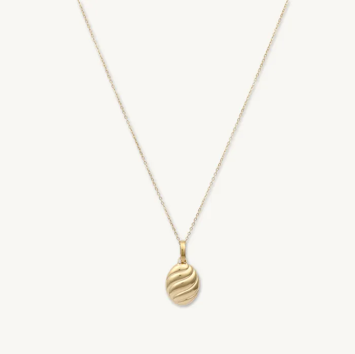 Camile Stone Necklaces Croissant Dome Oval Necklace