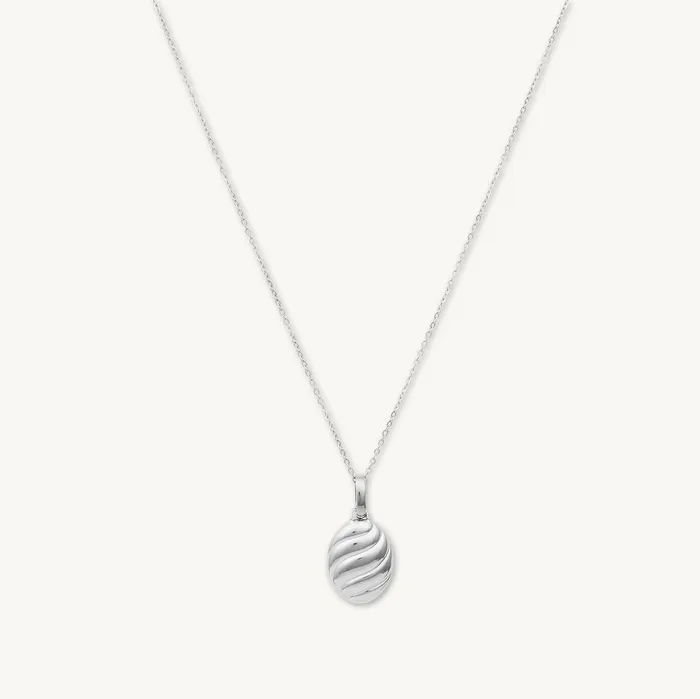 Camile Stone Necklaces Croissant Dome Oval Necklace