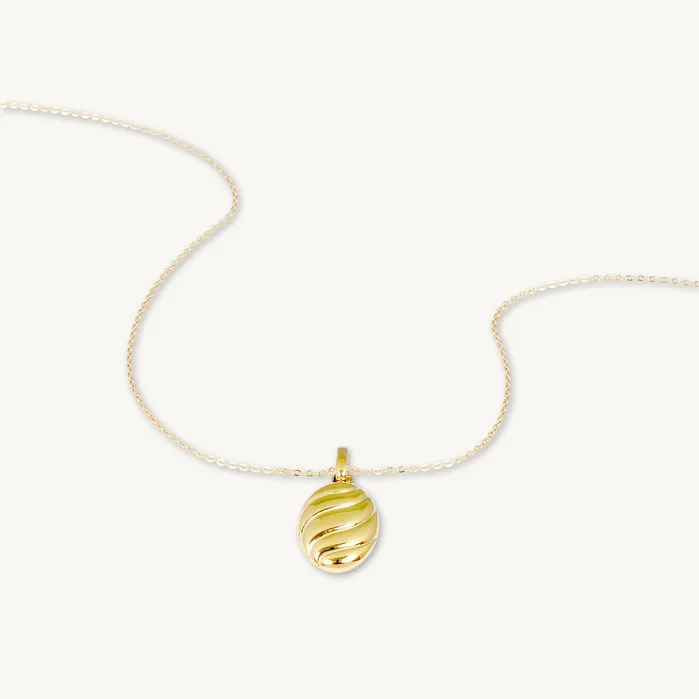 Camile Stone Necklaces Croissant Dome Oval Necklace