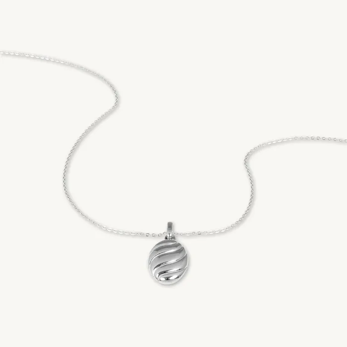 Camile Stone Necklaces Croissant Dome Oval Necklace