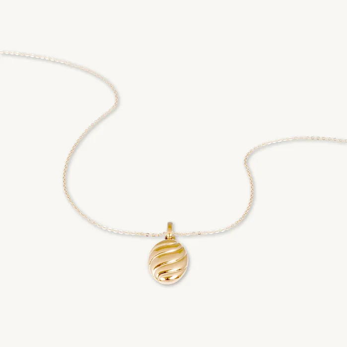 Camile Stone Necklaces Croissant Dome Oval Necklace