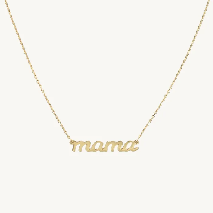 Camile Stone Necklaces Mama Nameplate Chain Necklace
