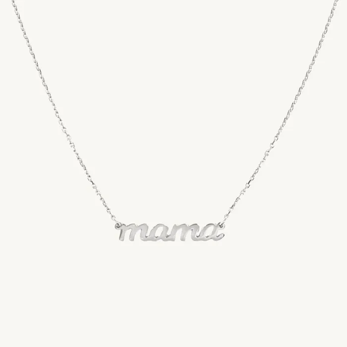 Camile Stone Necklaces Mama Nameplate Chain Necklace
