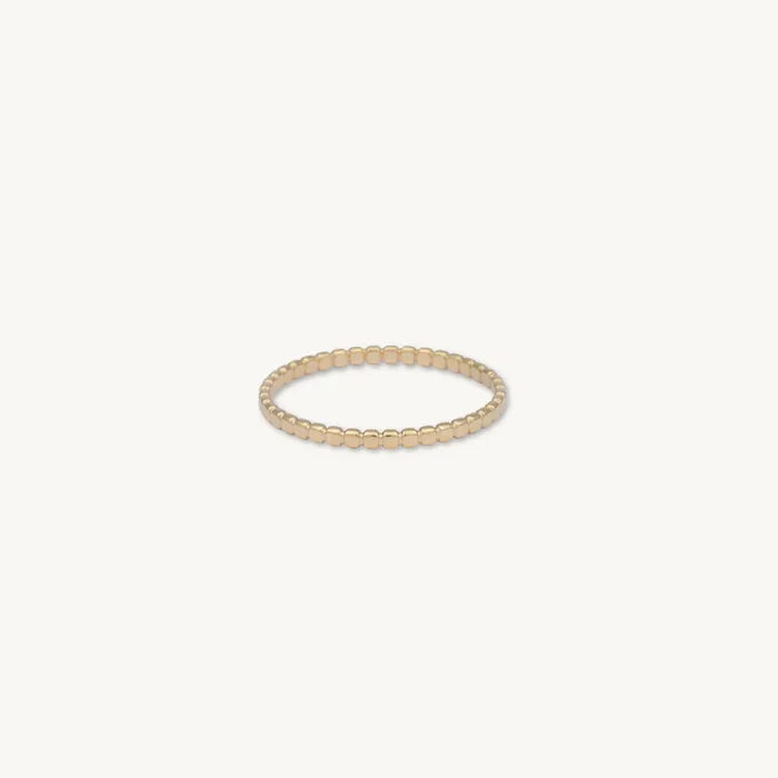 Camile Stone Thin Square Stacker Ring Rings