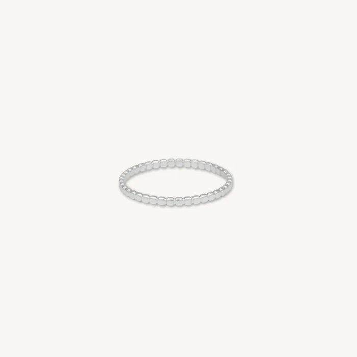 Camile Stone Thin Square Stacker Ring Rings