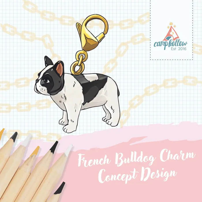 Camp Hollow Charm Necklaces French Bulldog Charm