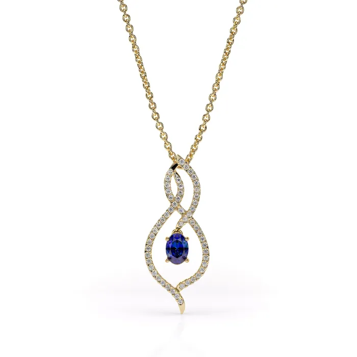 Captured Love 14K Yellow Gold Natural Alexandrite Pendant Safiya Jewels Necklaces