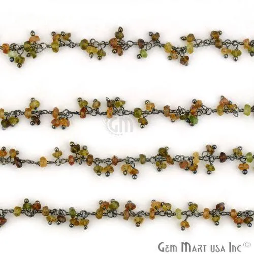 Charm Necklaces GemmartUSA Petrol Tourmaline Faceted Beads Oxidized Wire Wrapped Cluster Dangle Chains Charm Necklaces GemmartUSA Petrol Tourmaline Faceted Beads Oxidized Wire Wrapped Cluster Dangle Chains