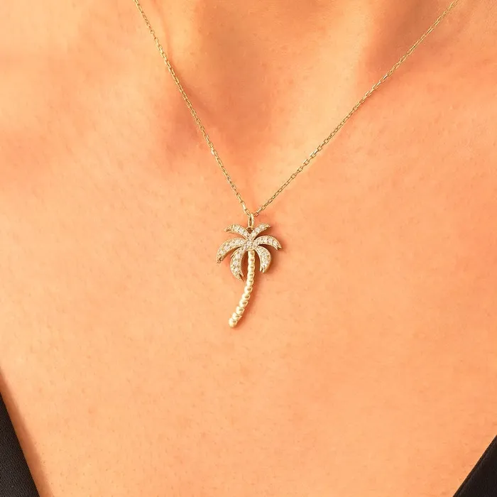Charm Necklaces Grace PK Palm Tree charm