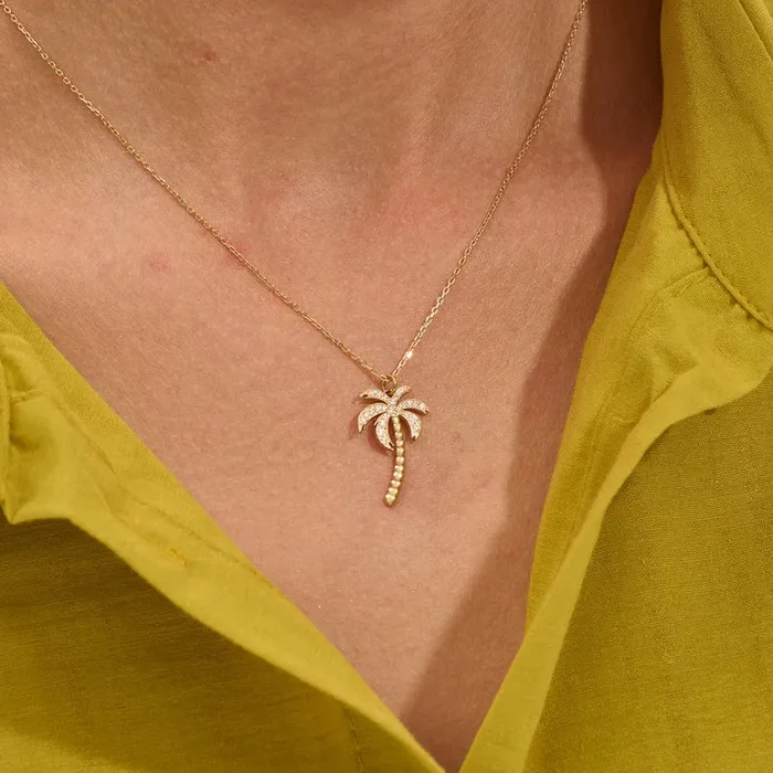 Charm Necklaces Grace PK Palm Tree charm