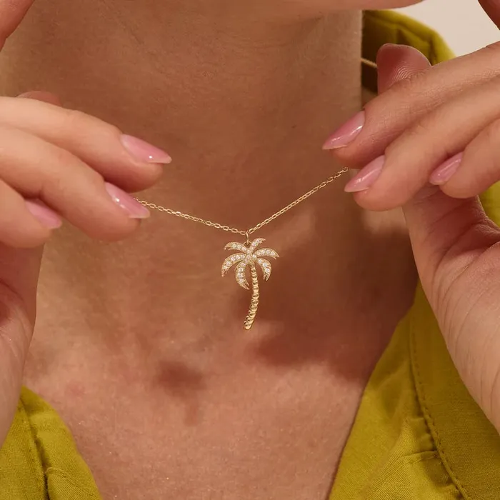 Charm Necklaces Grace PK Palm Tree charm