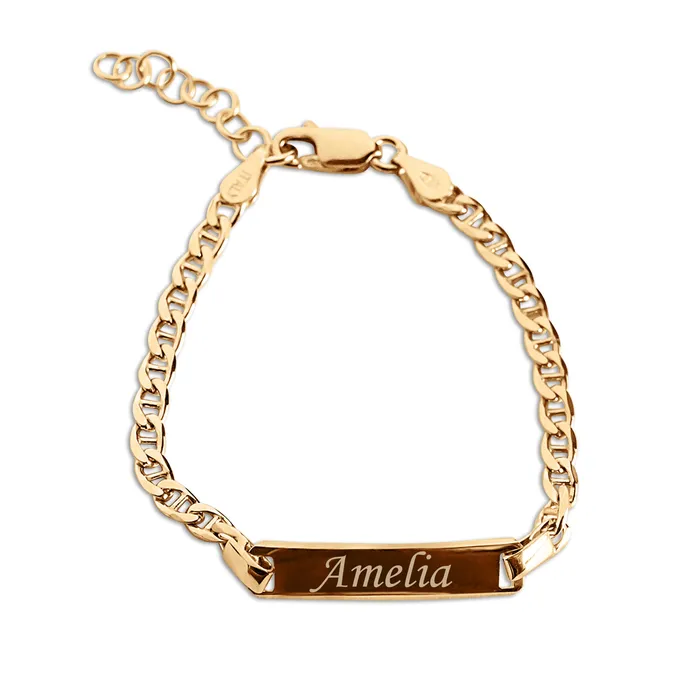 Cherished Moments Jewelry Bracelets 14K GoldPlated or Sterling Silver ID Bracelet for Kids with FREE EngravingClassic Cherished Moments Jewelry Bracelets 14K GoldPlated or Sterling Silver ID Bracelet for Kids with FREE EngravingClassic