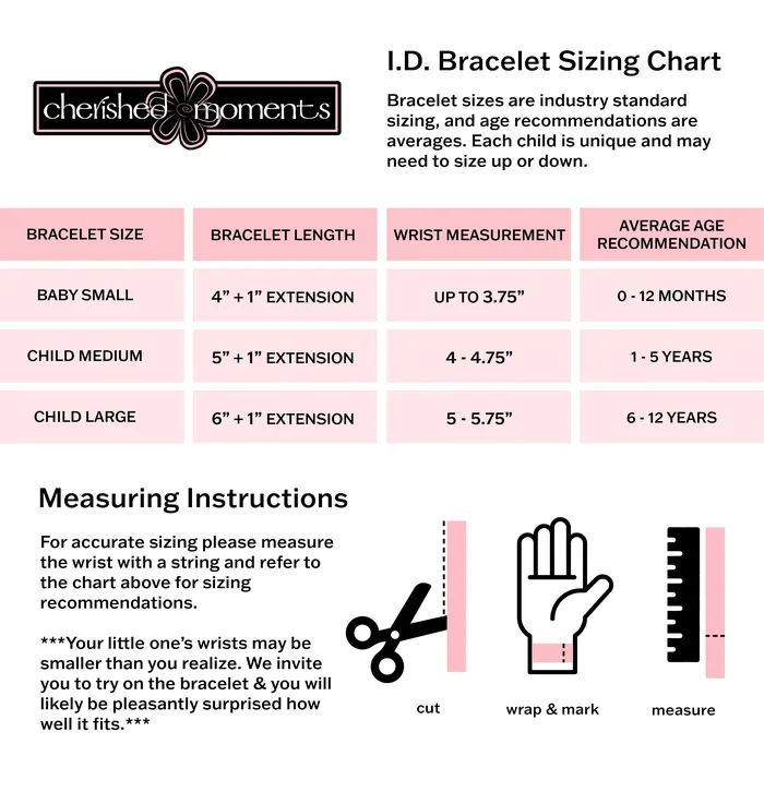 Cherished Moments Jewelry Bracelets 14K GoldPlated or Sterling Silver ID Bracelet for Kids with FREE EngravingClassic